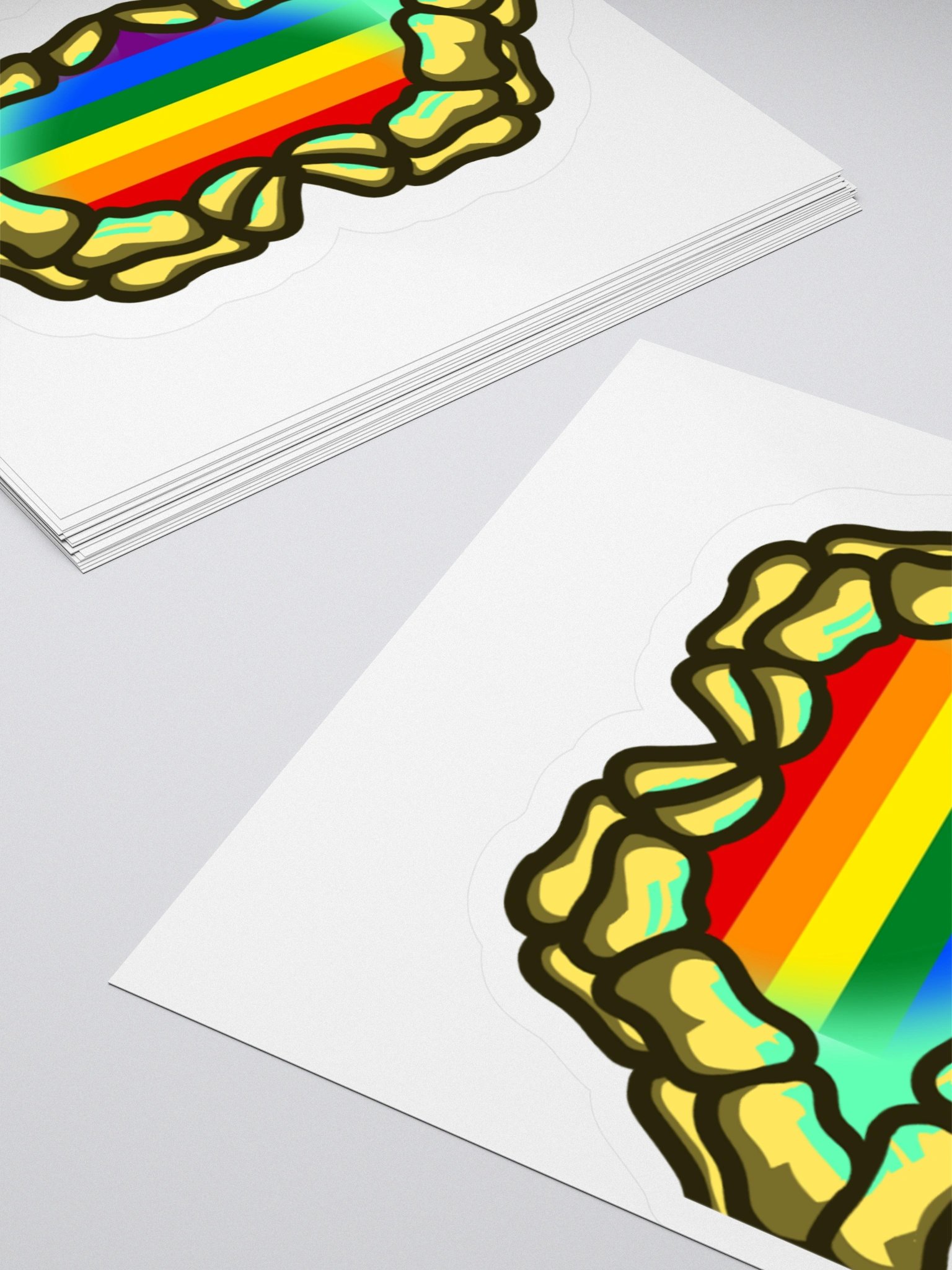 Pride Skeleton Hand Heart Sticker product image (4)