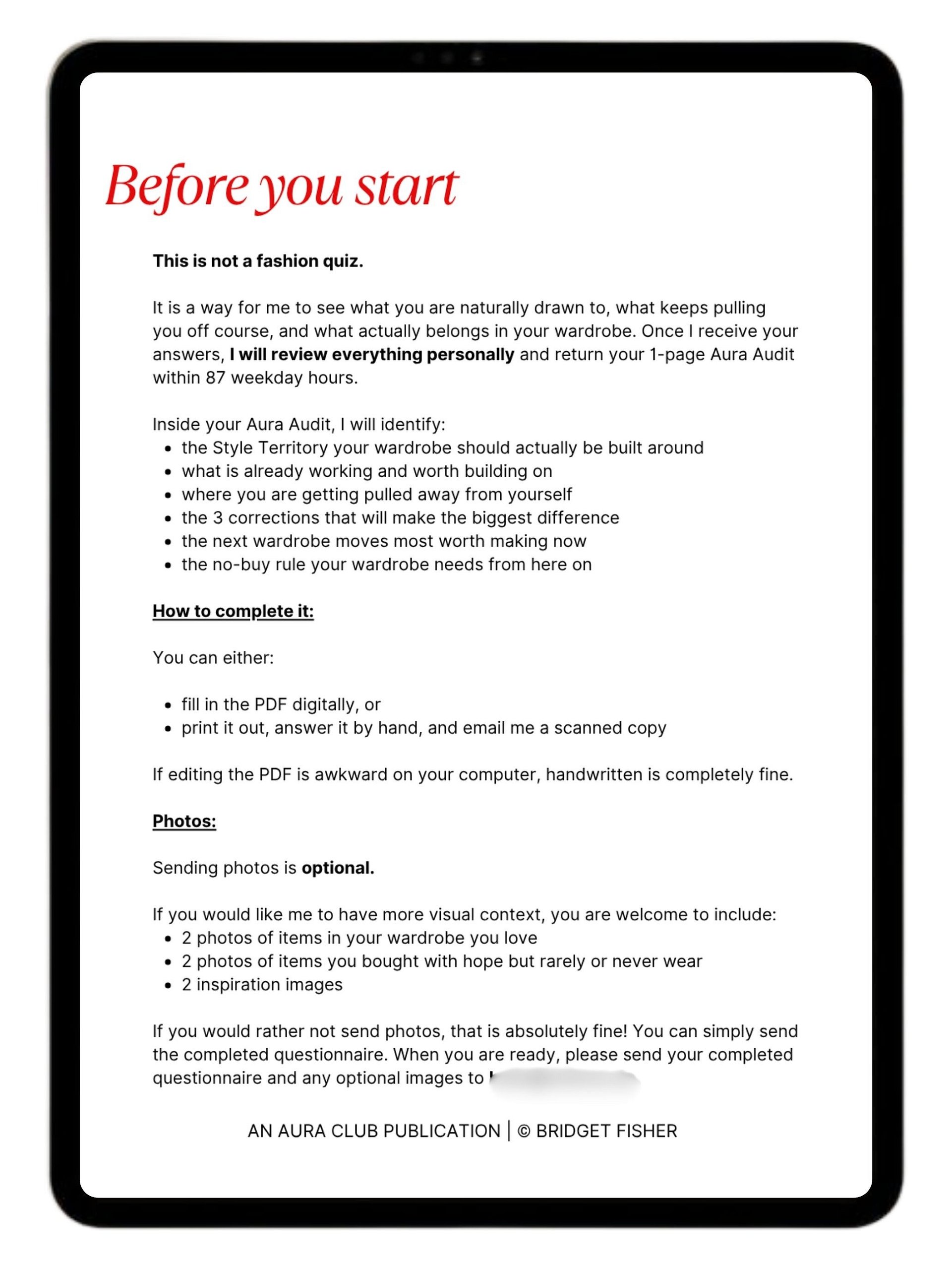 The Personal Aura Audit with Bridget Fisher product image (2)