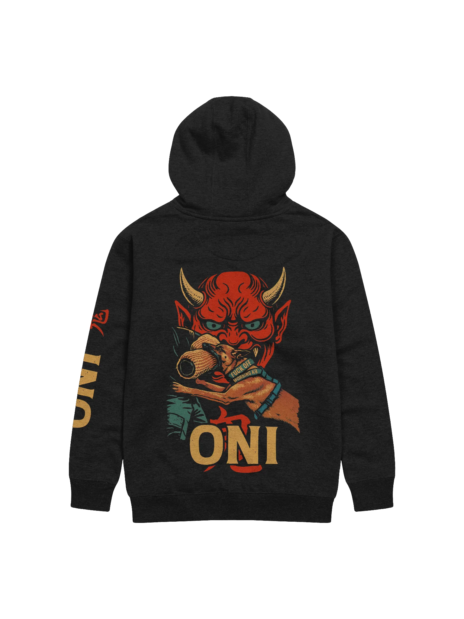 ONI (with sleeve text)- Premium Adult Unisex Hoodie **New Larger Image product image (1)