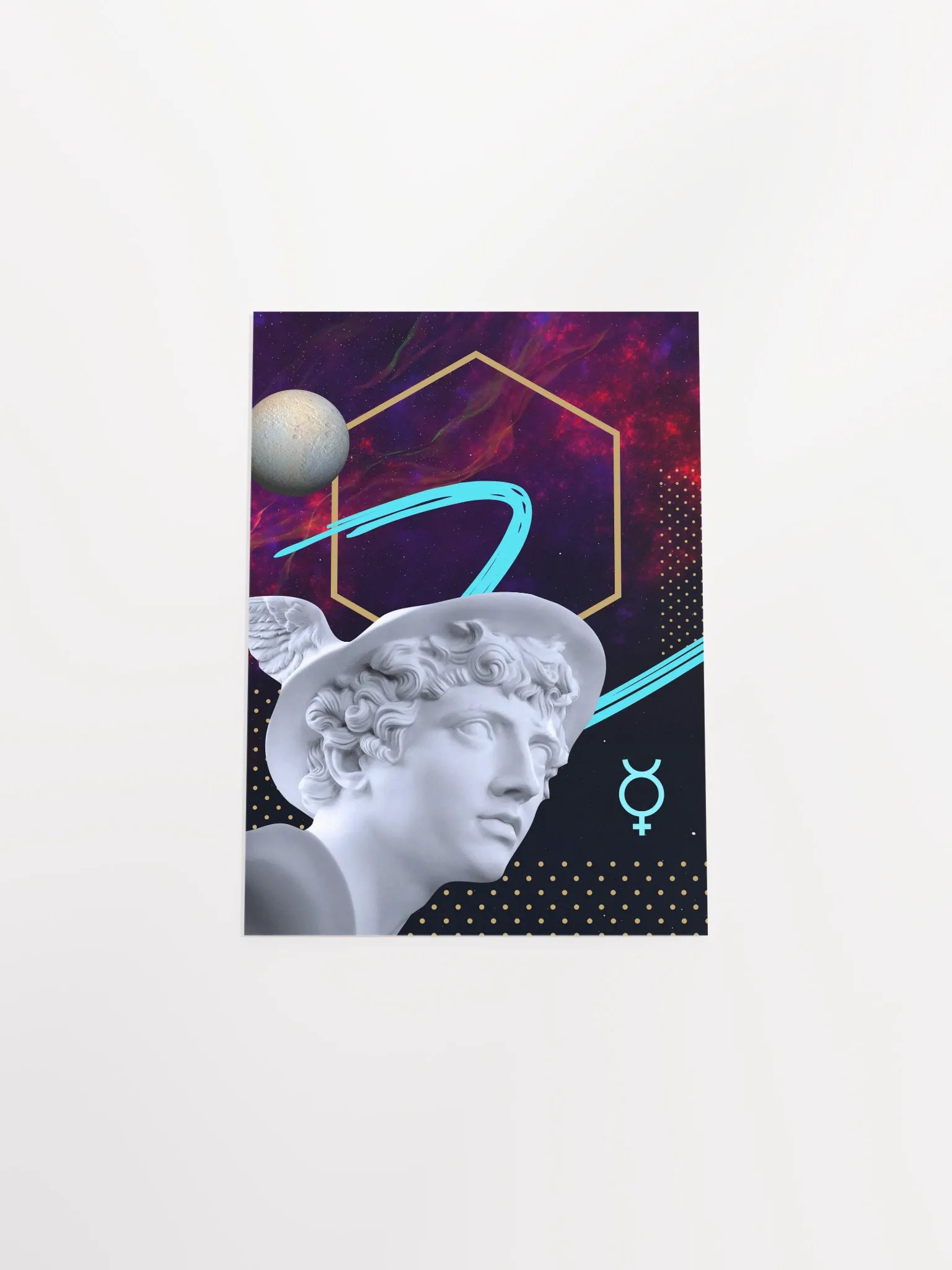 Synthwave Gods and Planets: Mercury (Hermes) [synthwave/vaporwave/retrowave/cyberpunk] — aesthetic poster, retrowave poster, neon poster product image (11)