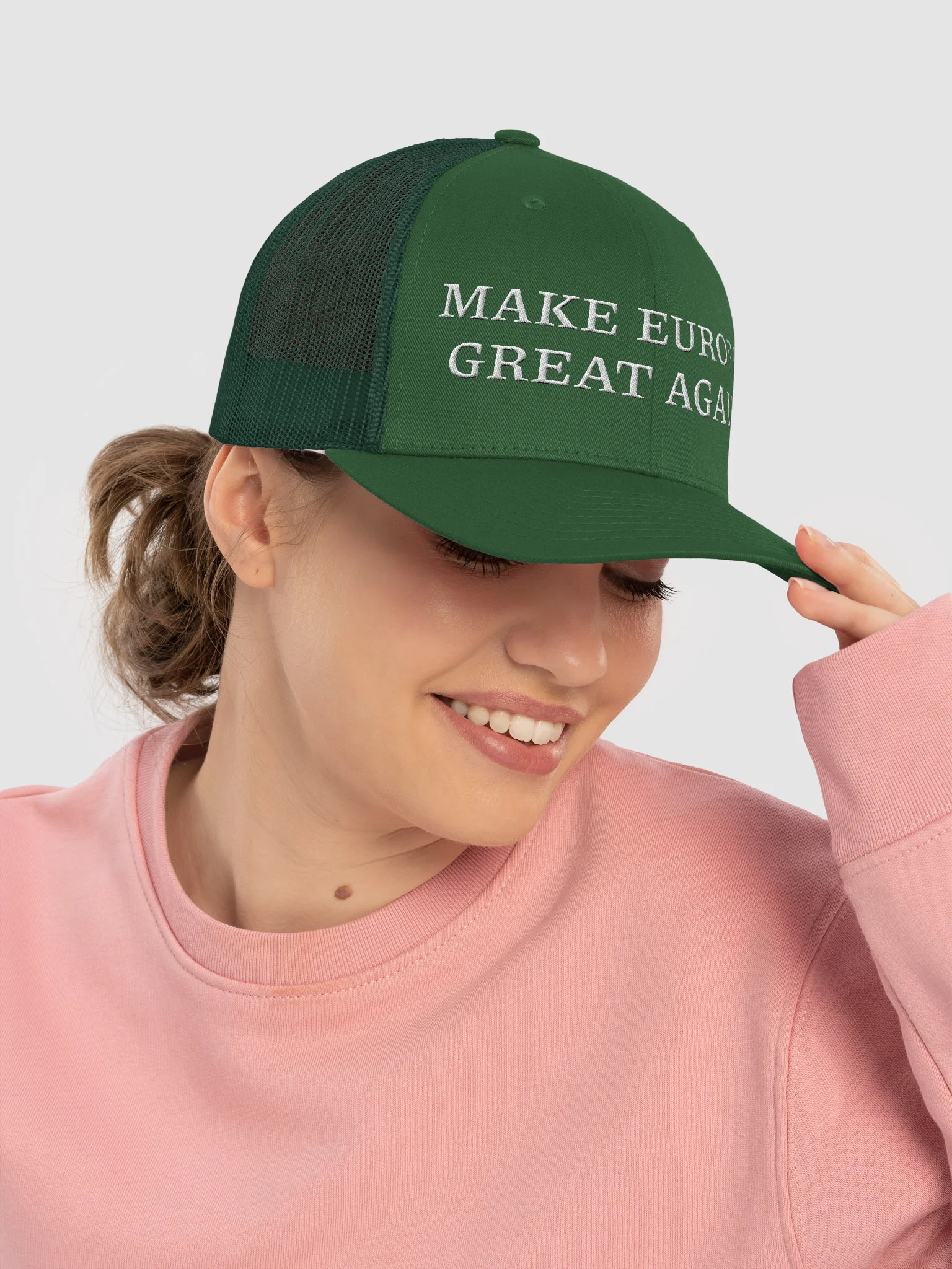 Make Europe Great Again Embroidery Trucker Hat product image (35)