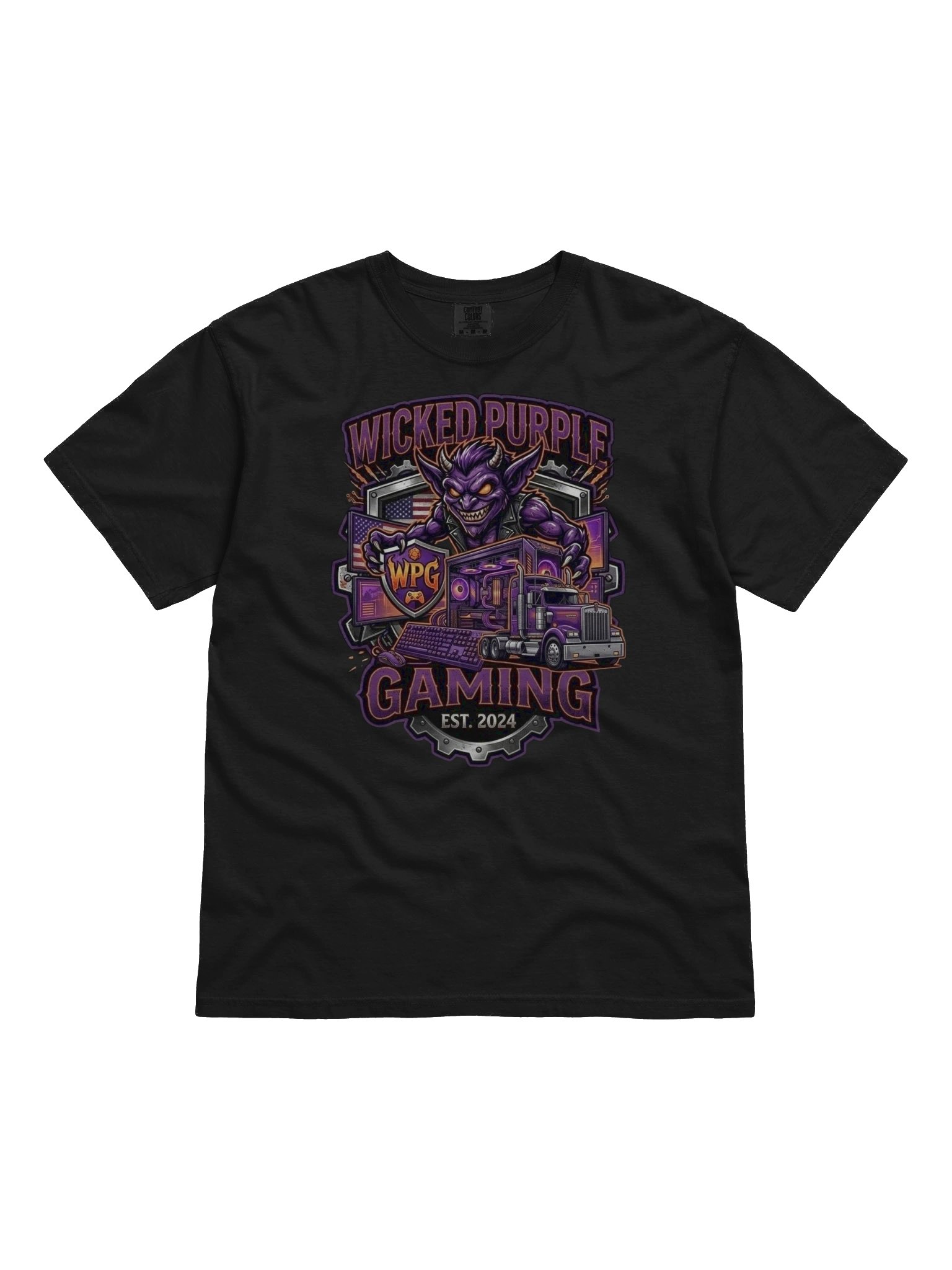 Wicked Purple Gaming Shield T-Shirt product image (1)