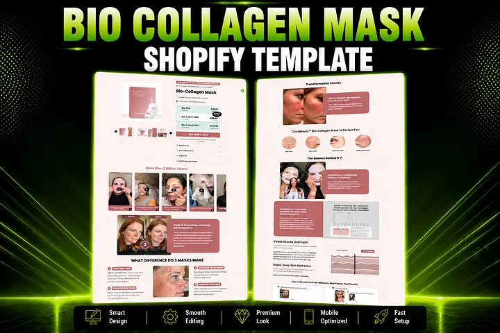Bio Collagen Mask Gempages Template product image (1)