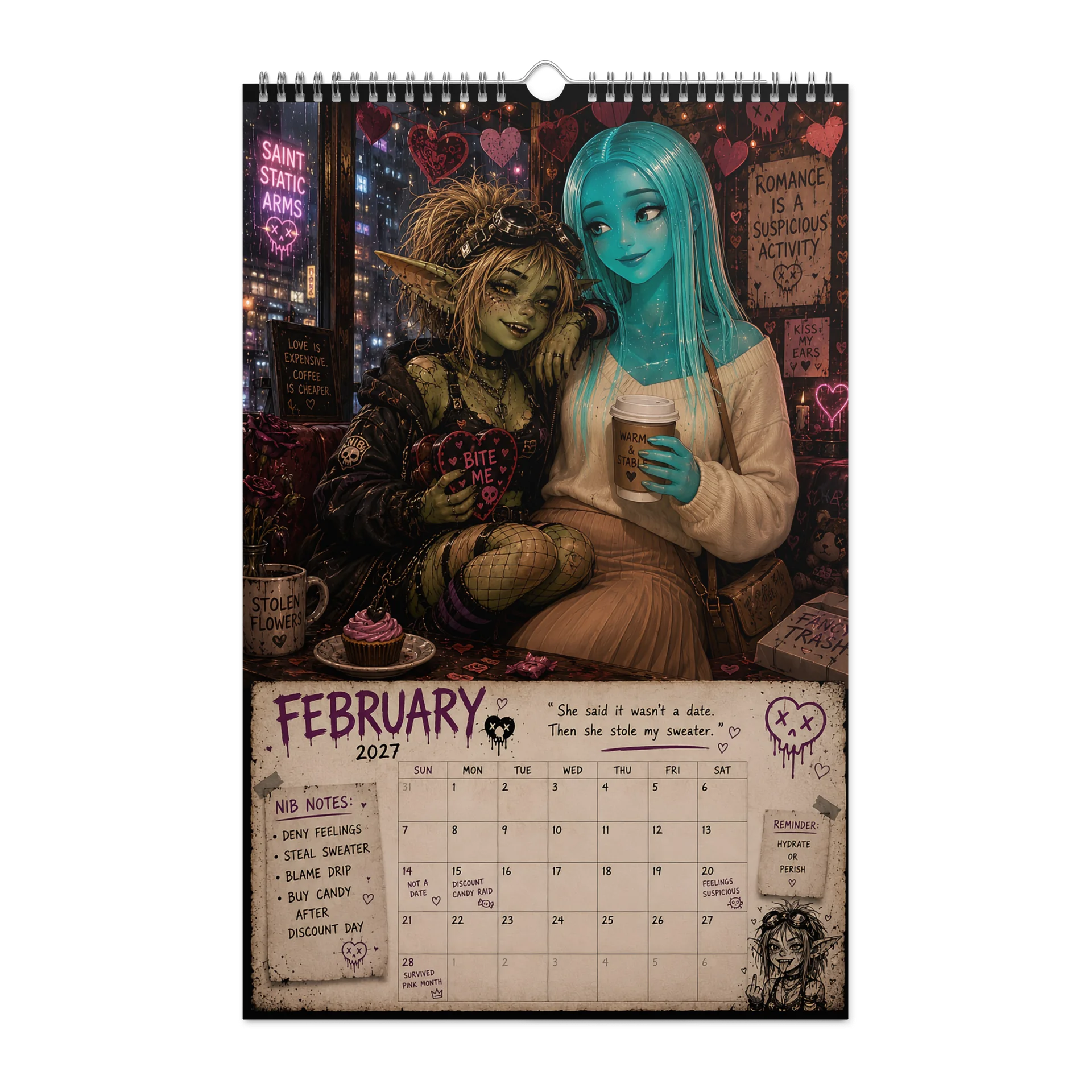 Nib 2027 Funny Hot Goblin Calendar product image (5)