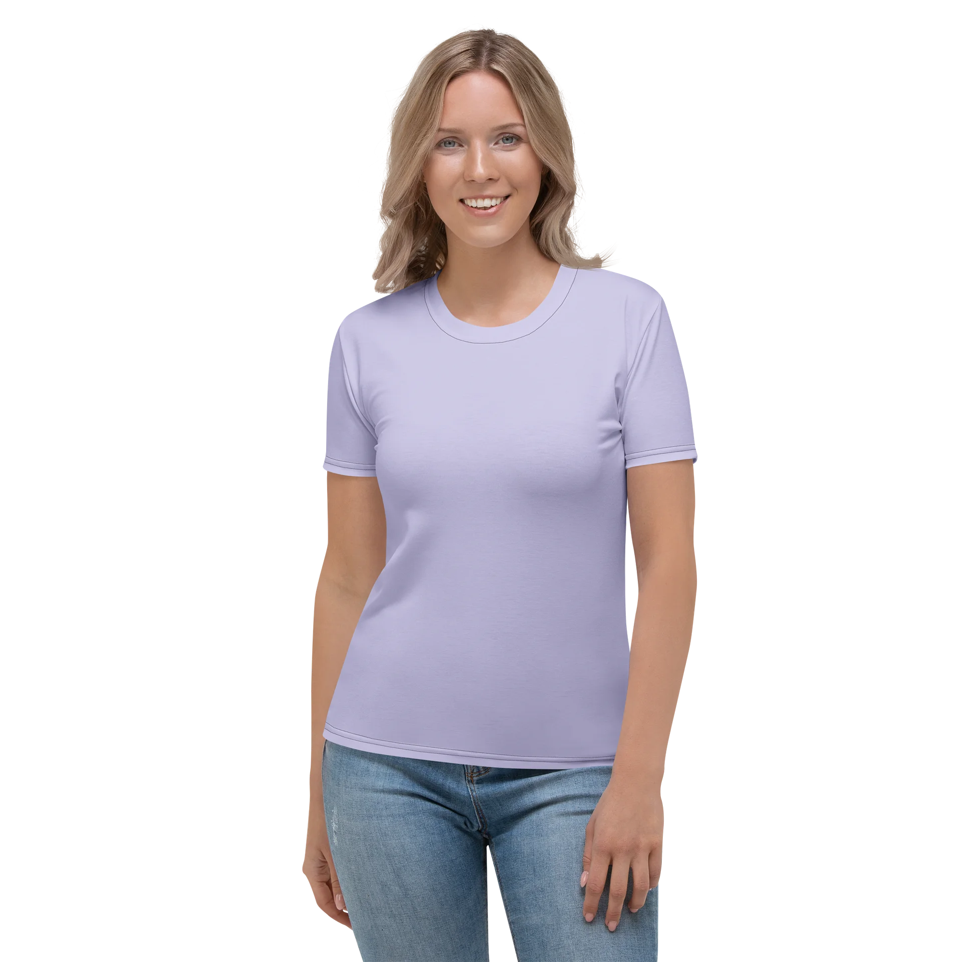 Lavender All-Over Print Crew Neck Tee product image (1)