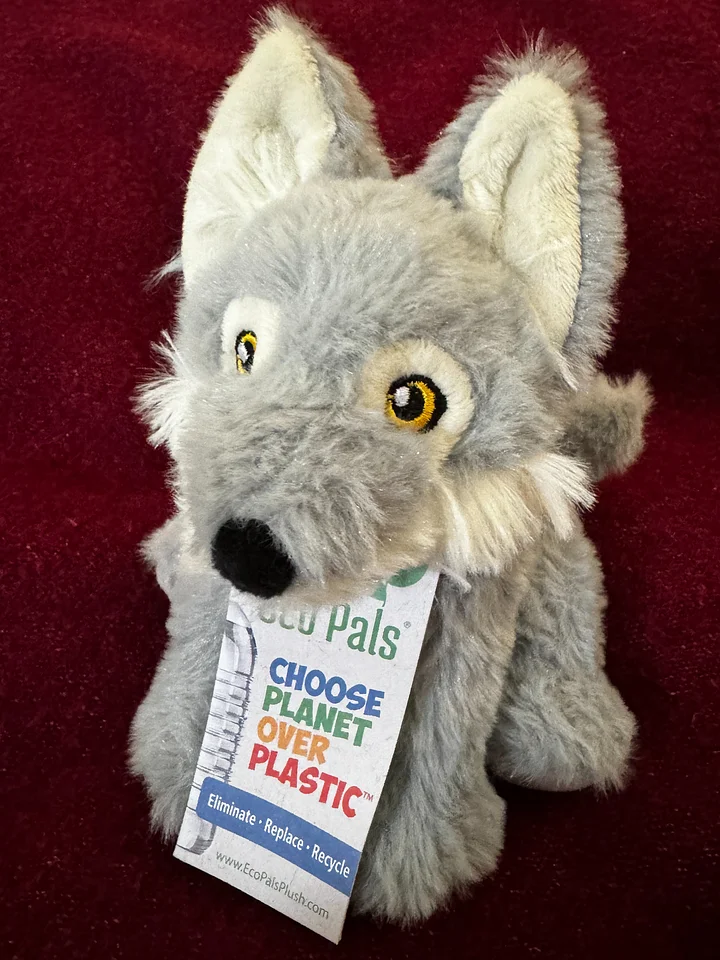 Stuffed Wolf Plushie --Plush "Eco Pals" Wolf--Environmentally Friendlier product image (1)
