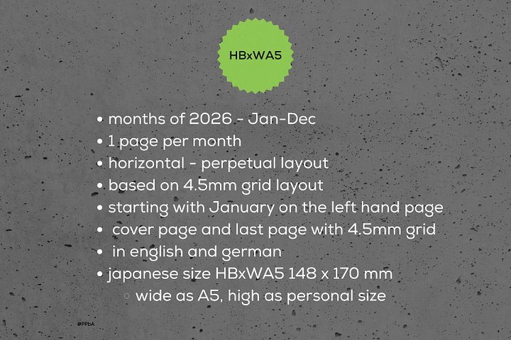 monthly pages - HBxWA5 - 2026 (1.3) product image (2)