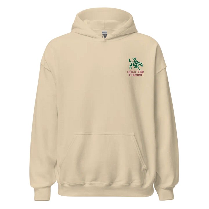 hold yer horses embroidered hoodie product image (1)