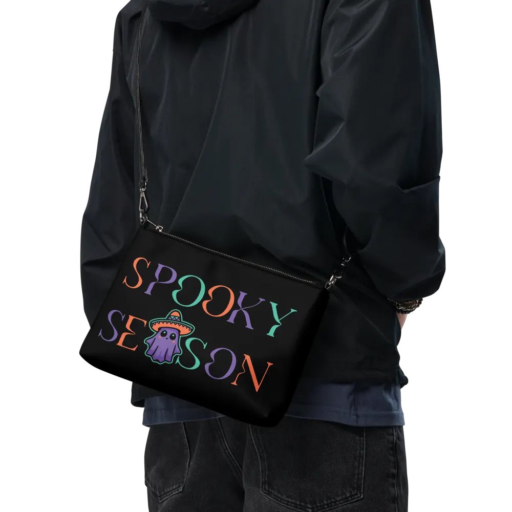 Spooky Season Sombrero Ghost Colorful Flip-Sided Faux Leather Crossbody Bag product image (11)