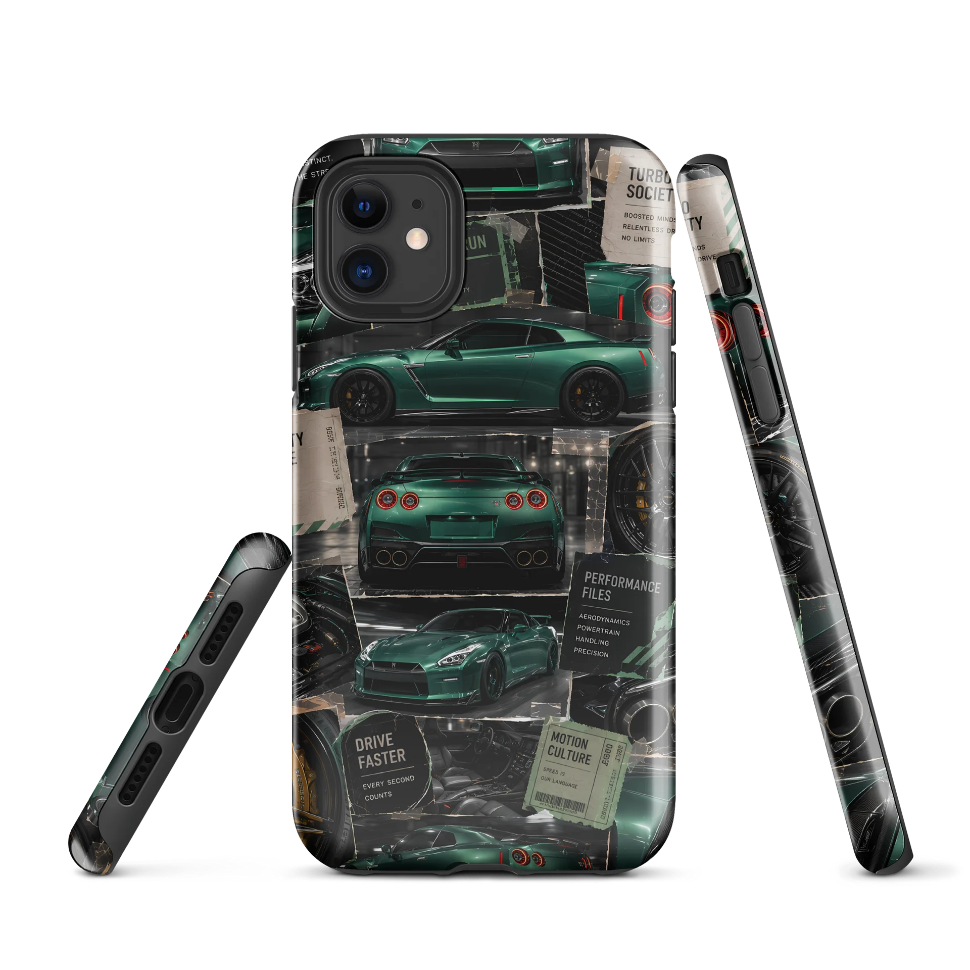 Built for Speed. Driven by Instinct. Live for the Streets.Dominate your everyday carry with the Turbo Society Emerald Green Collage Tough Case. Engineered for those who live for the hiss of a blow-off product image (1)