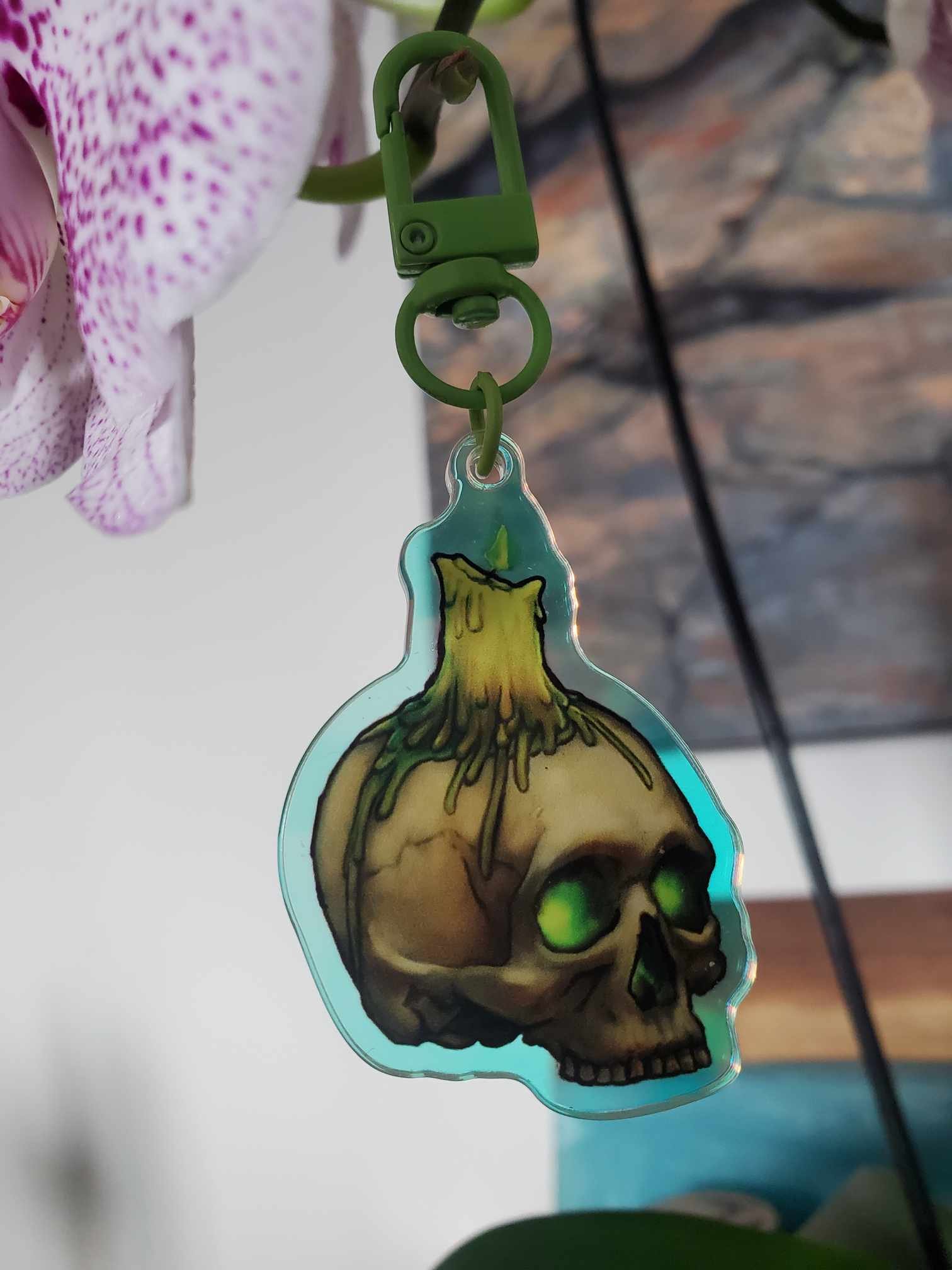 Skull "Lit" emote Keychain product image (4)