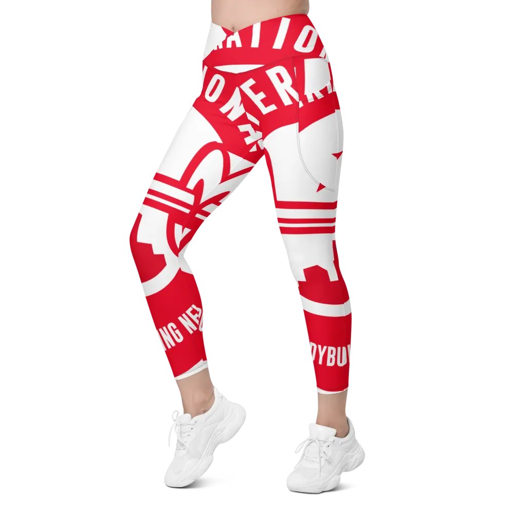 IFBNewsfeed.Org's All-Over Print Crossover Leggings with Pockets product image (7)
