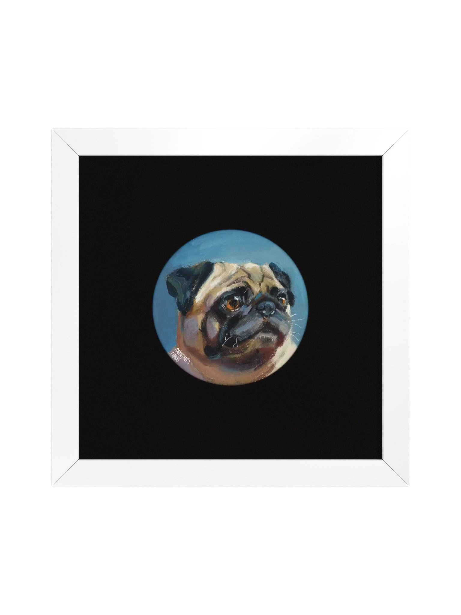 Framed Pug Print - Painted Live 1/19/2026 product image (3)