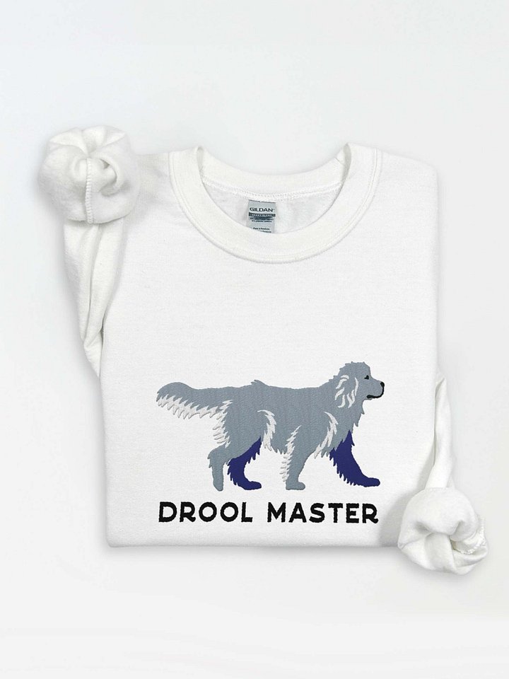 Drool Master Sweatshirt (Embroidered) of a Newfoundland(Gray) product image (1)