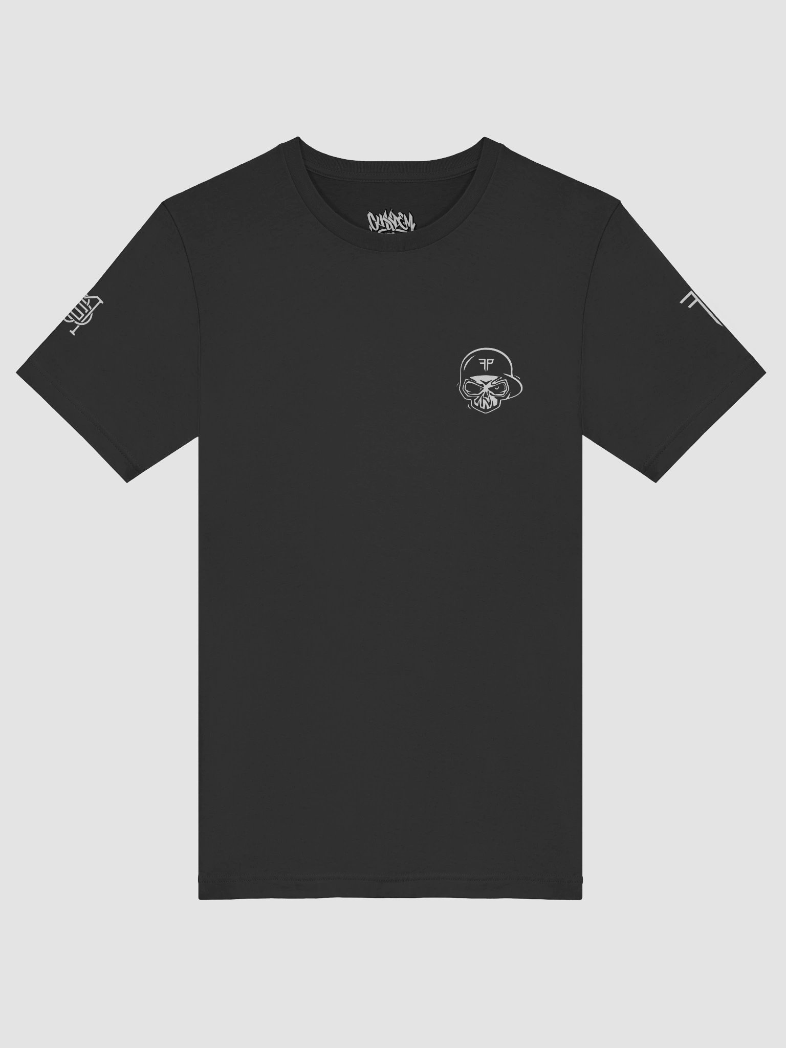 FP x GNS x CUSSDEM Black Skull Logo Tee product image (5)