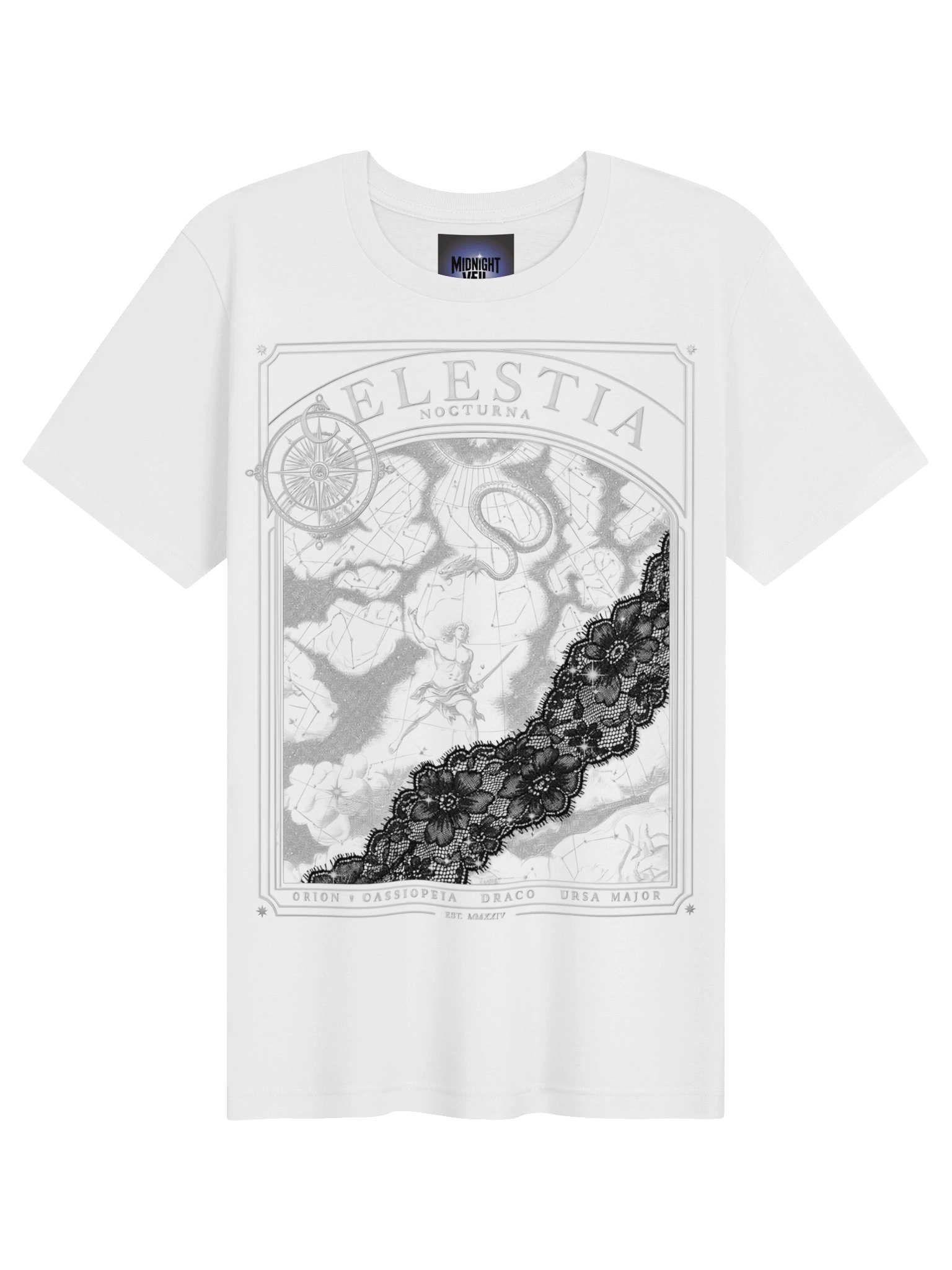 Midnight Veil — Veiled Celestia Chart Tee product image (4)