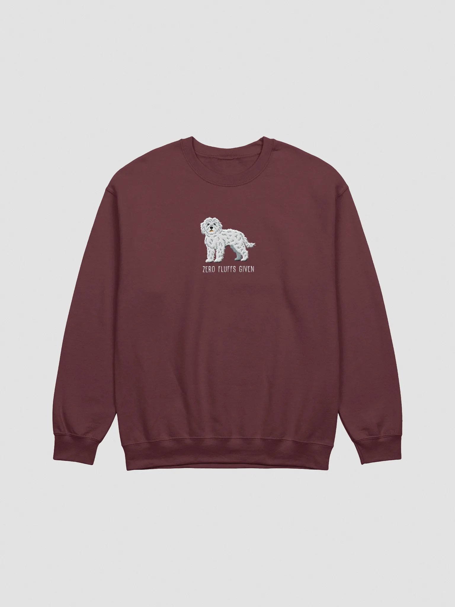 Zero Fluffs Given Sweatshirt (Embroidered) of a Cockapoo(White) product image (3)