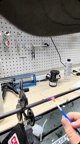 A little epoxy work on some beautiful purple thread 🤝 #westernanglerrods #customrods #bassfishing #customfishingrods
