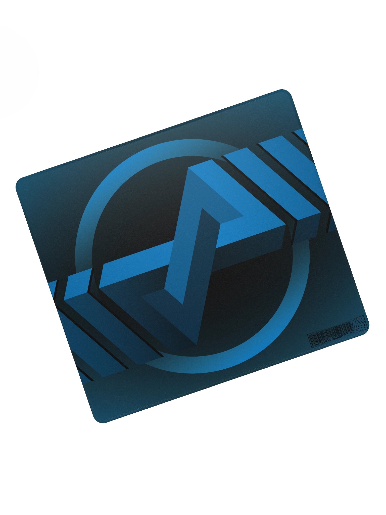 Blue Logo Design on Black Mousepad (18"x16" or 36"x18") product image (5)