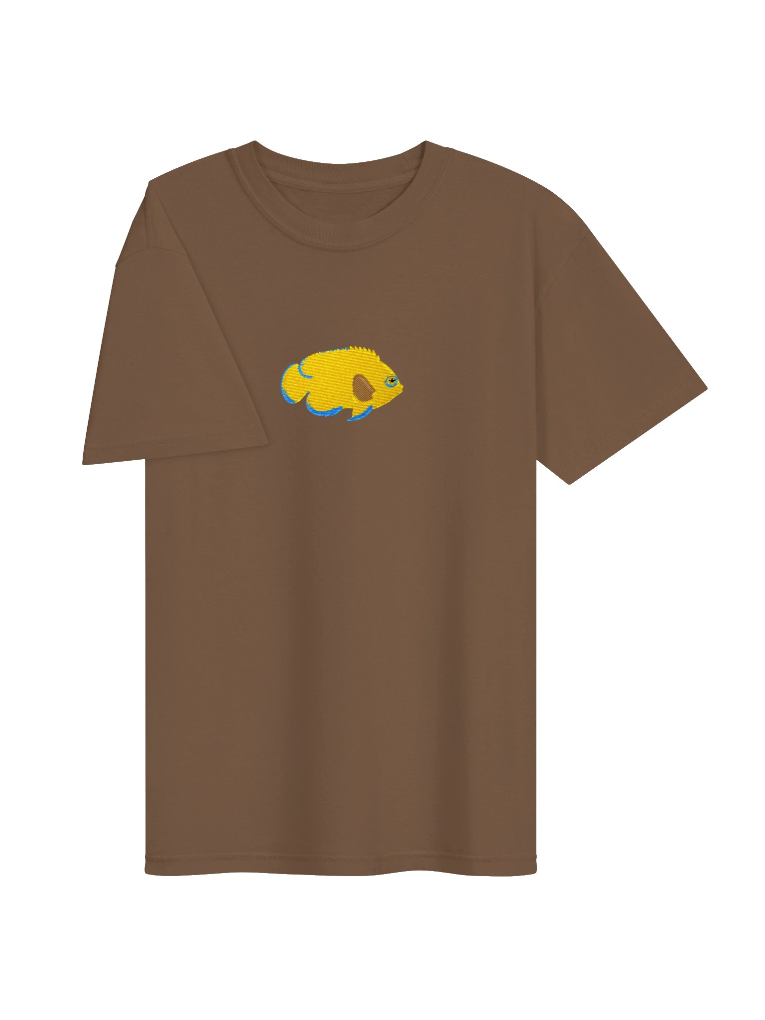 Lemonpeel Angelfish Embroidered Shirt | Yellow Dwarf Angelfish Reef Fish Tee | Saltwater Aquarium Apparel product image (7)
