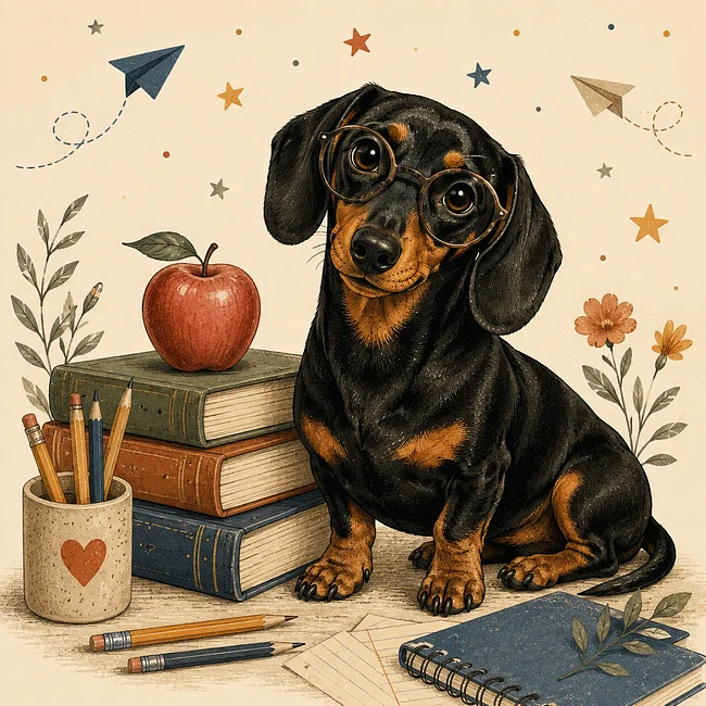 Teacher Book Lover Dachshunds