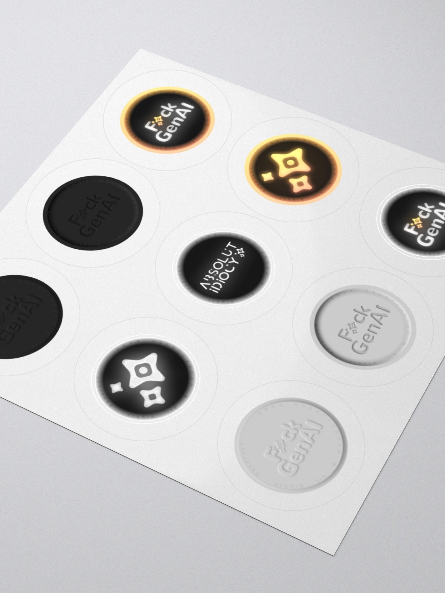 Absolut Idiocy Kiss-Cut Sticker Set #0 (On White) product image (7)