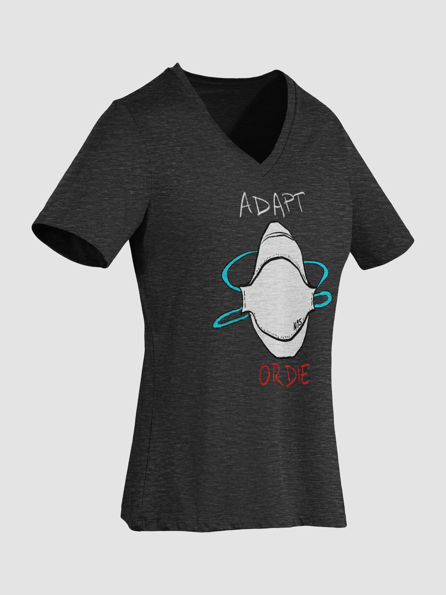 Adapt Or Die Relaxed V-Neck Tee product image (32)