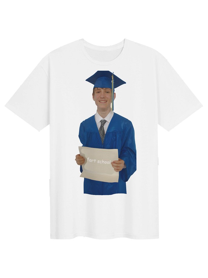 fart school graduate white shirt product image (1)