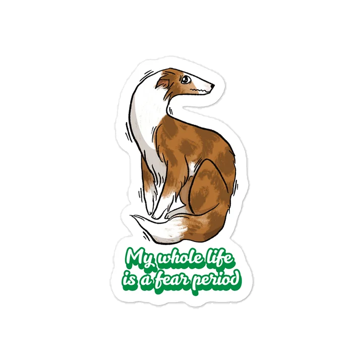 Fear Period Sticker - Irish Marked Dorito Brindle product image (1)