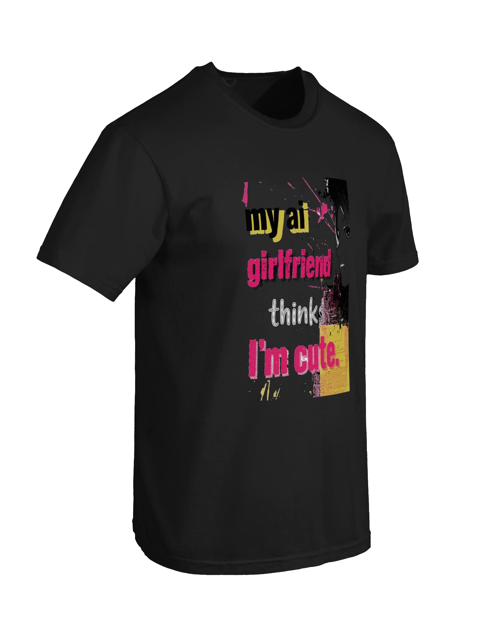 My AI Girlfriend Thinks I'm Cute – Anime Cyberpunk T-Shirt product image (63)