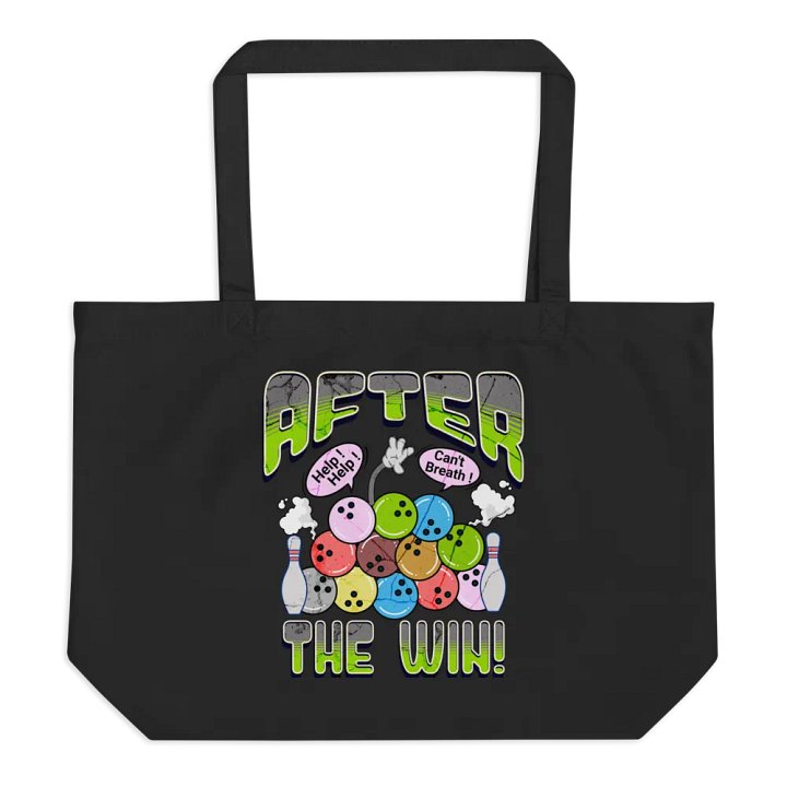 After the Win Bowling Balls Distressed Tote Bag product image (1)