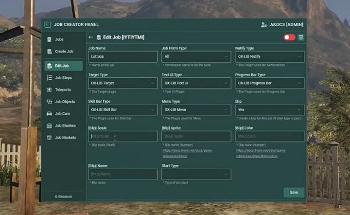 FIVEM JOB CREATOR V1 [ ESX ] product image (1)