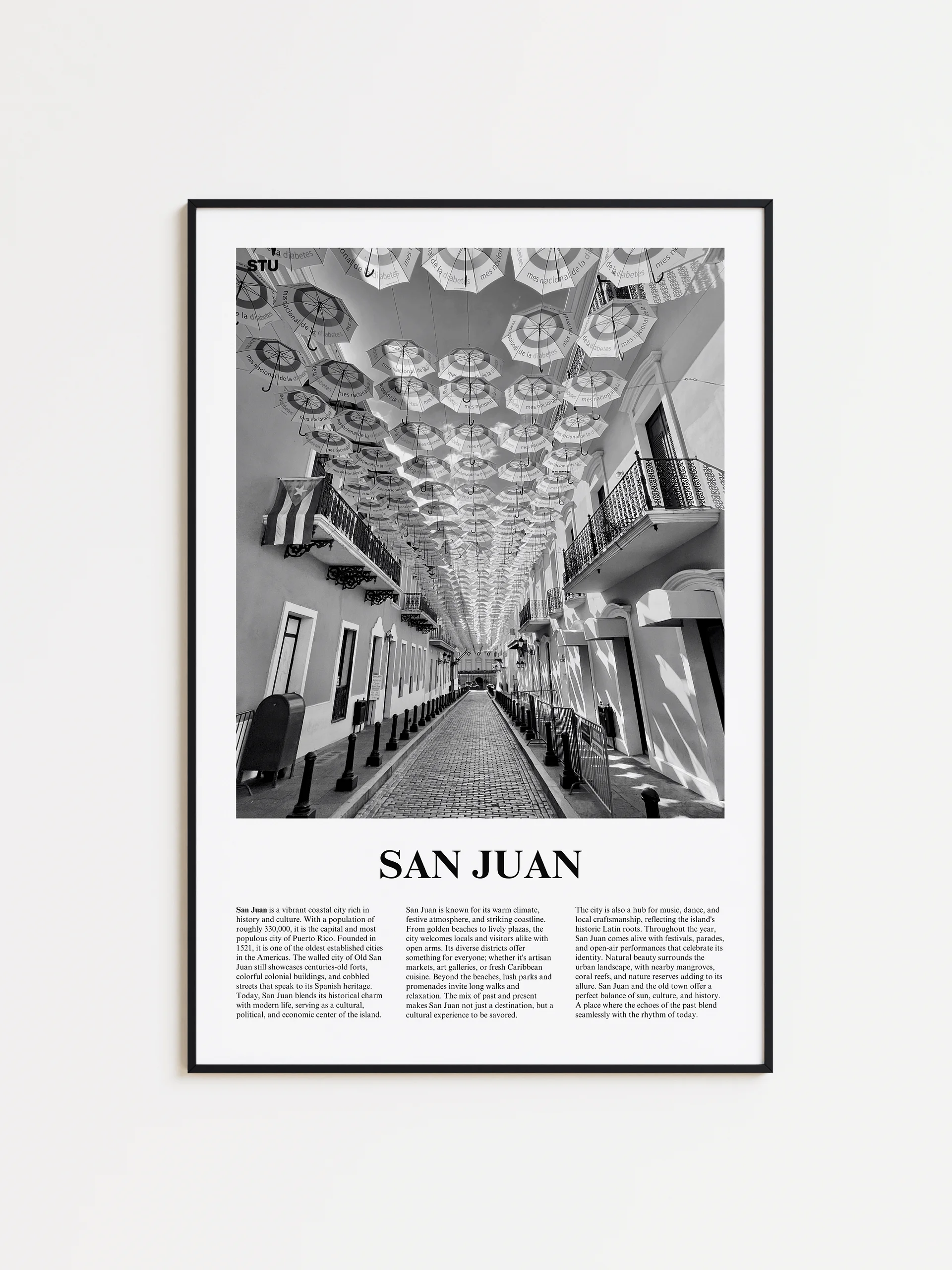 San Juan 03 Newspaper Poster | Framed product image (1)