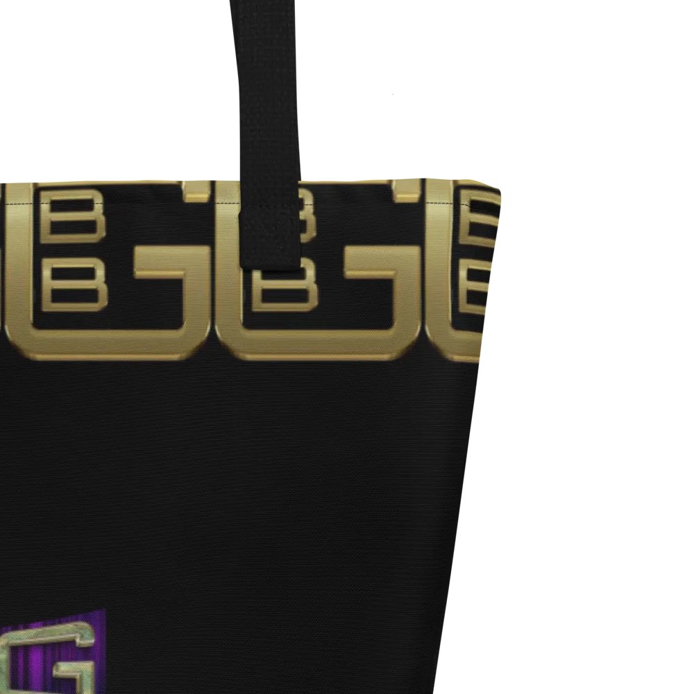 Black and Green Geometric with Diamonds BBG Tote Bag with Pocket product image (3)