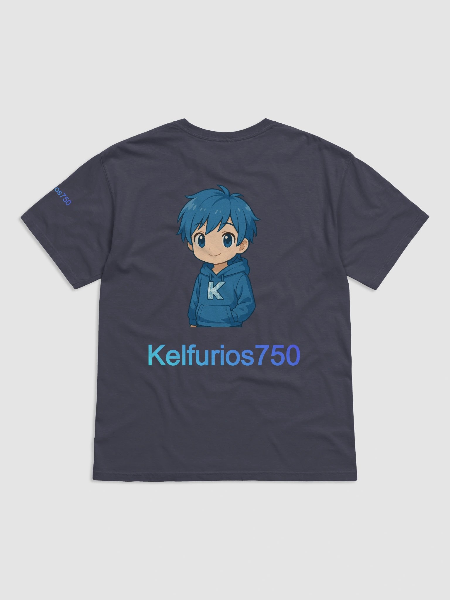 T-Shirt – Navy Blue Kelfurios Print product image (3)