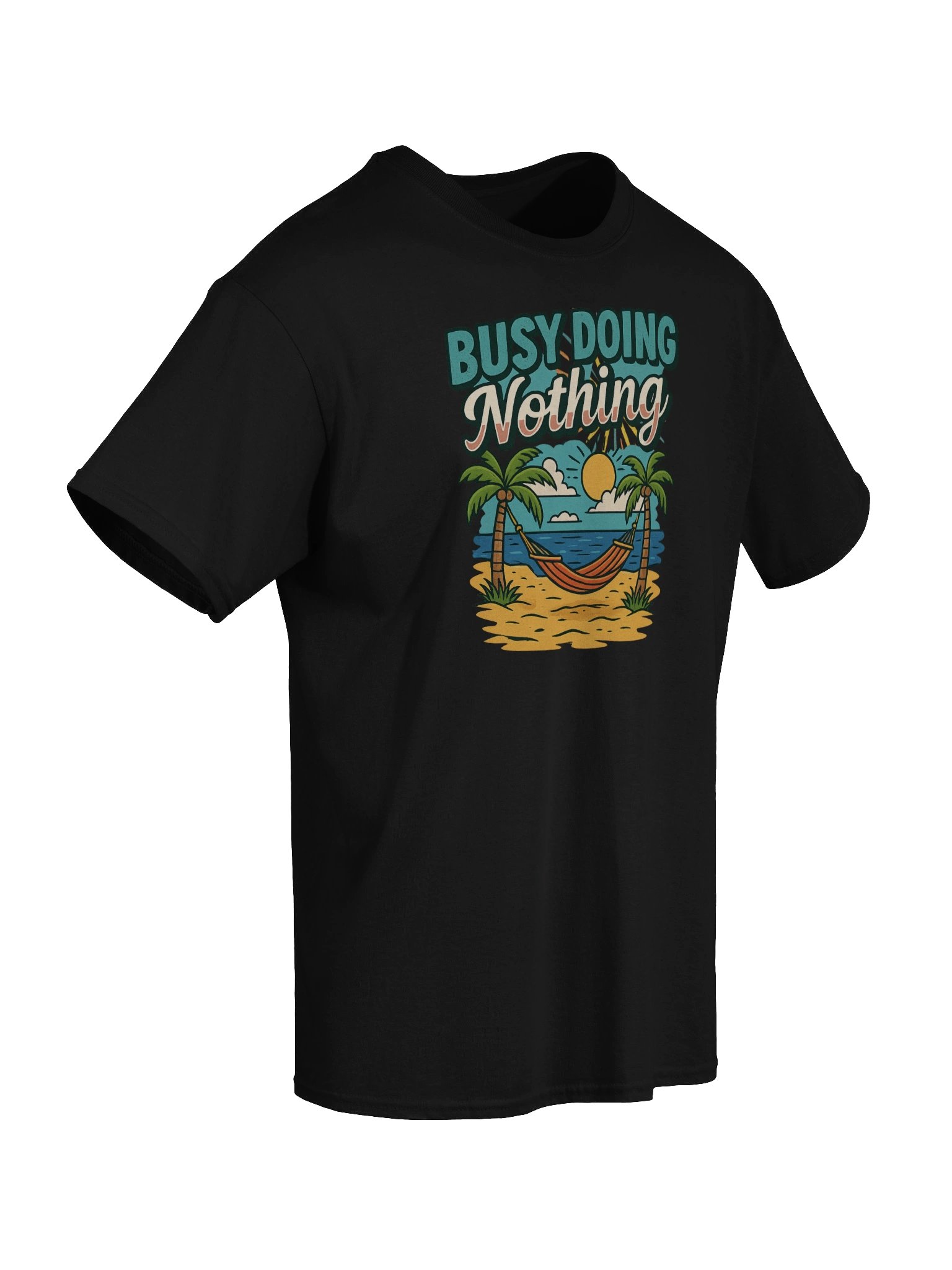 Busy Doing Nothing T-Shirt – Retro Beach Vibes Relaxation Tee product image (13)