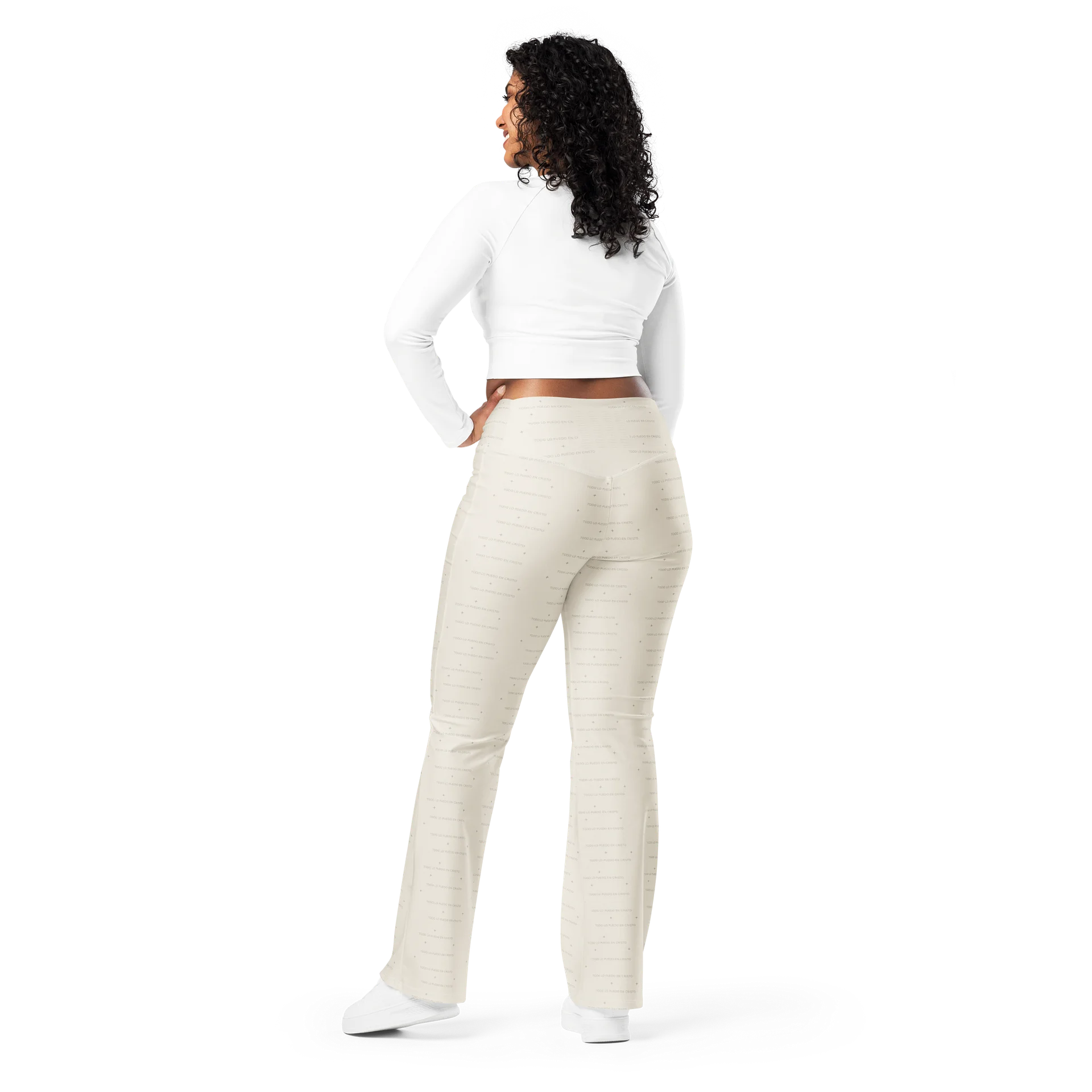 Flare Leggings — Women Who Lift (Cream) product image (5)