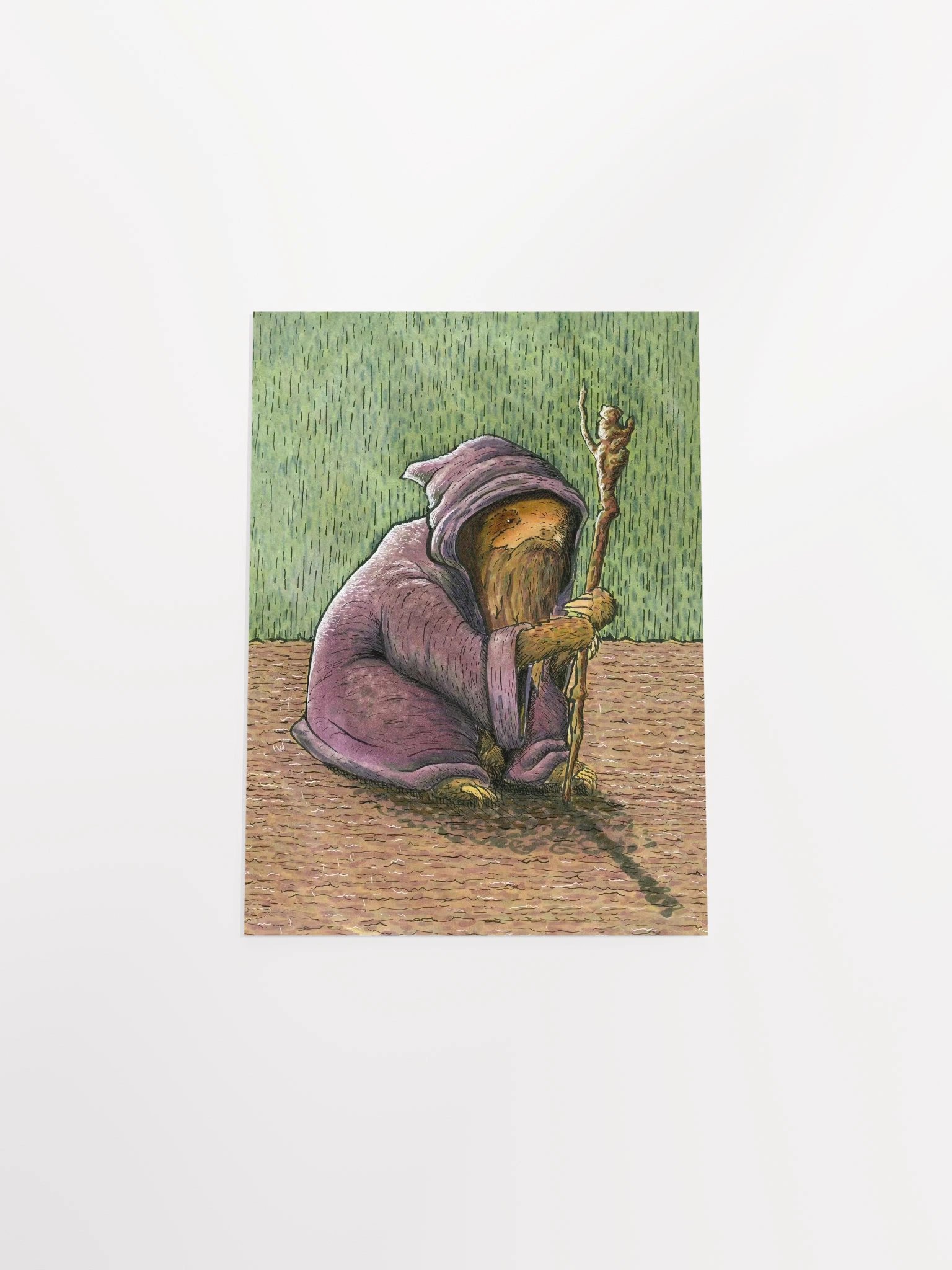 Sloth Wizard Print product image (4)