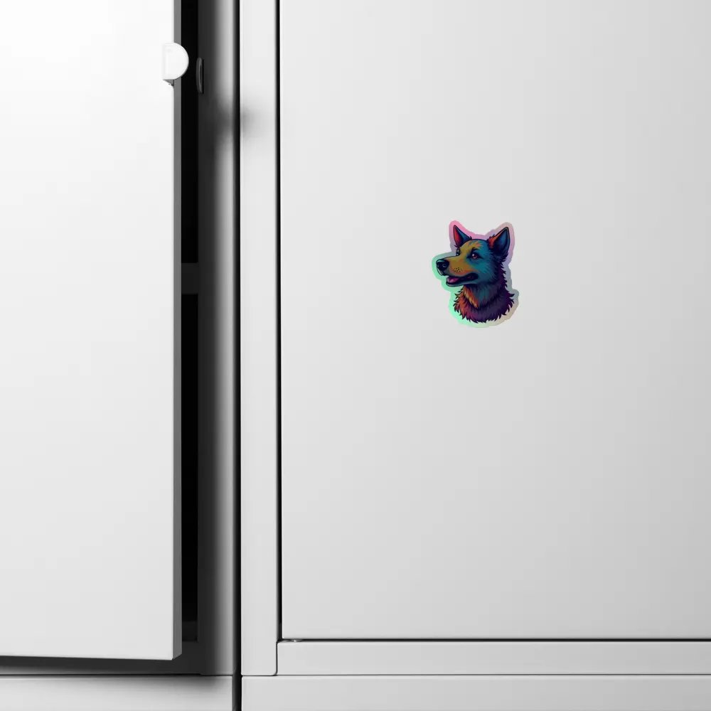 Vibrant Dog Holographic Sticker Sheet product image (6)