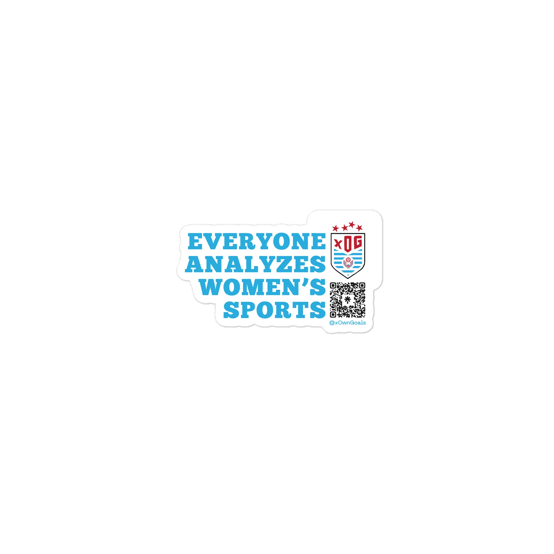 Everyone analyzes women's sports sticker product image (1)