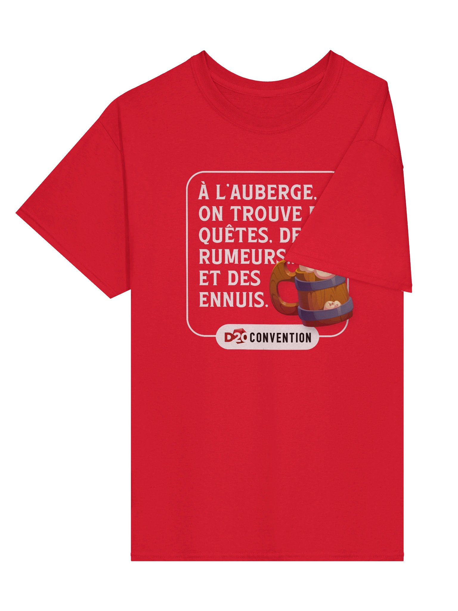 D20 - Auberge - T-shirt rouge product image (3)