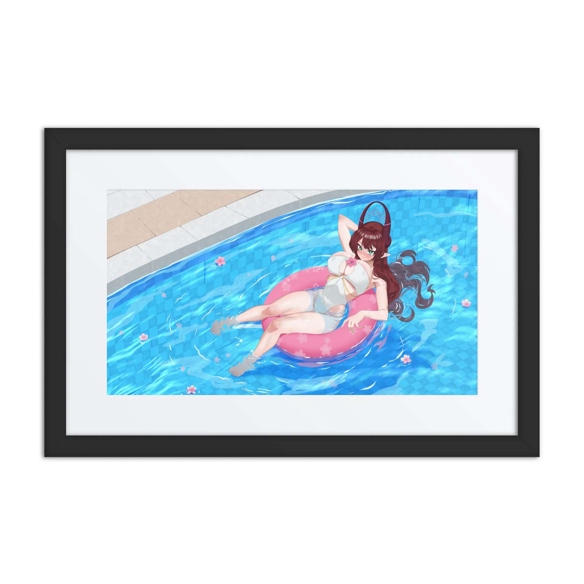 Pool Day Framed Print product image (1)