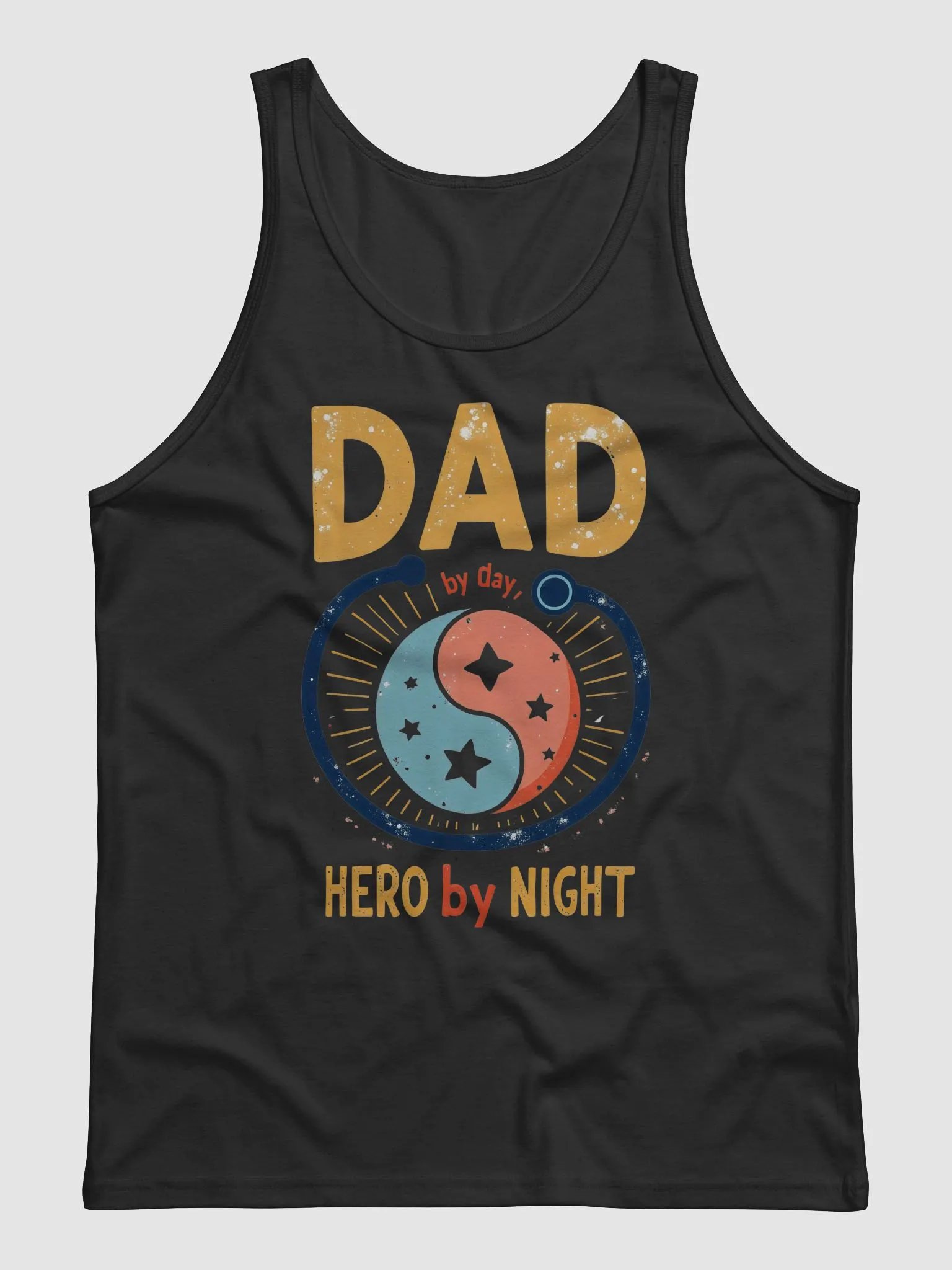 Dad by Day, Hero by Night Yin-Yang Tank product image (2)