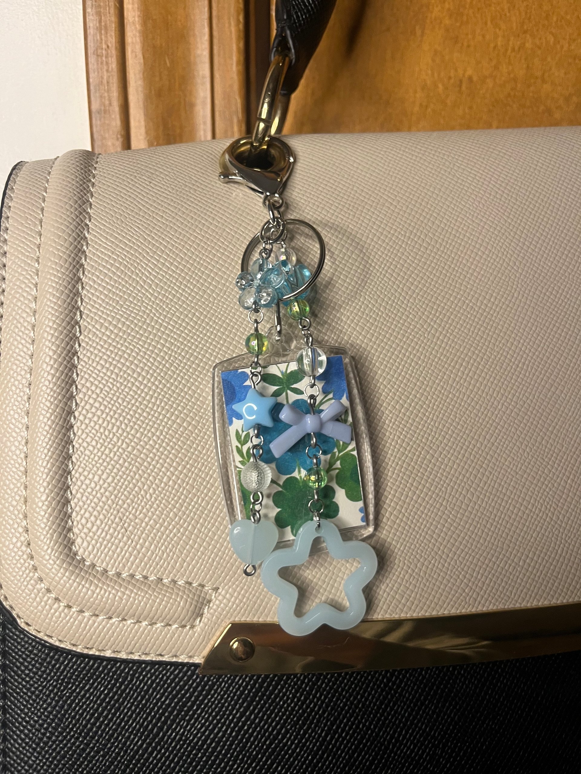 Blue Flower Deluxe Bag Charm product image (3)