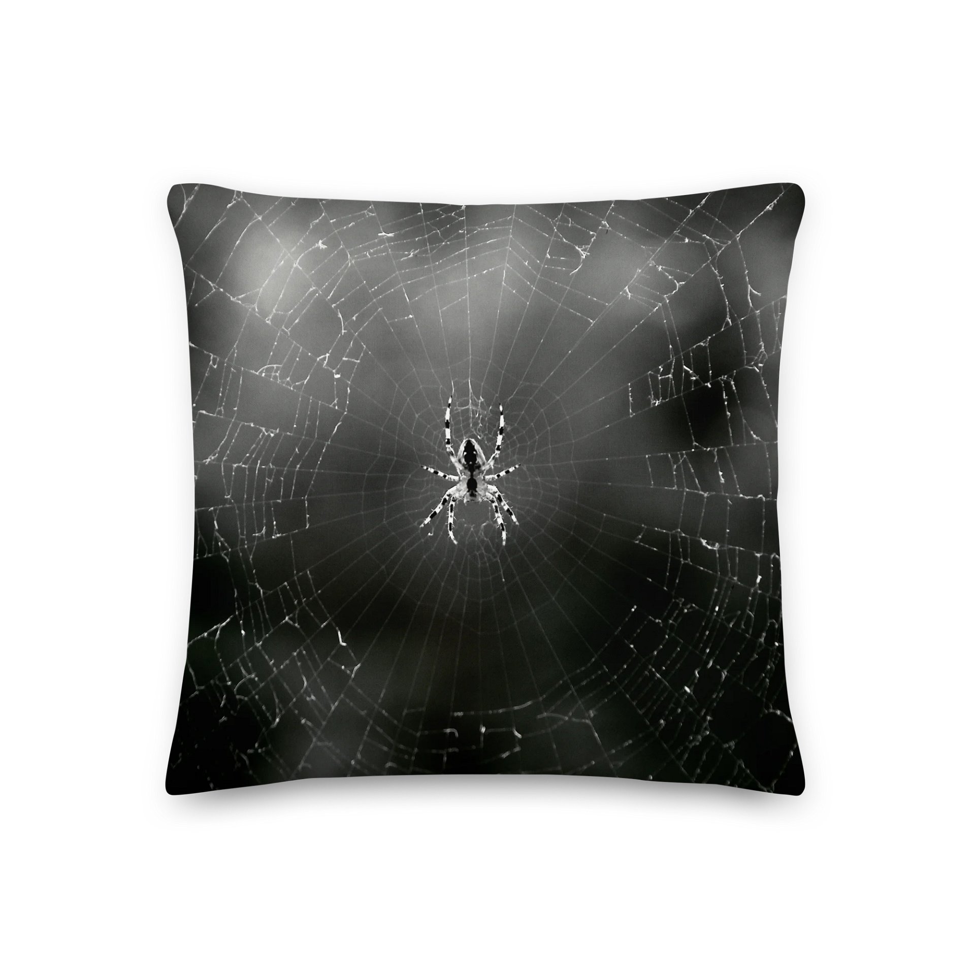 Premium pillow - Spider in the web, monochrome product image (3)