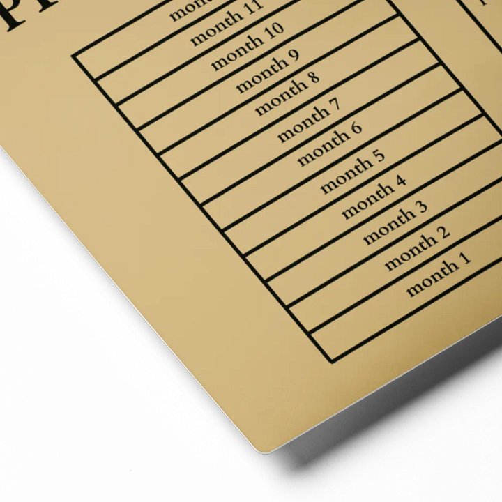 HIGHFALUTIN ANNUAL RENT TRACKER (black design 7) product image (2)