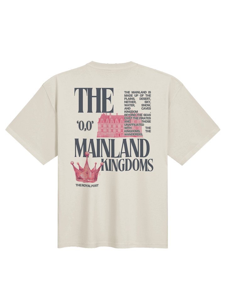 Royals SMP - The Mainland Kingdoms Oversized TShirt (Beige) product image (1)