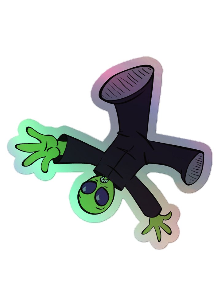 Alien holofoil sticker product image (1)
