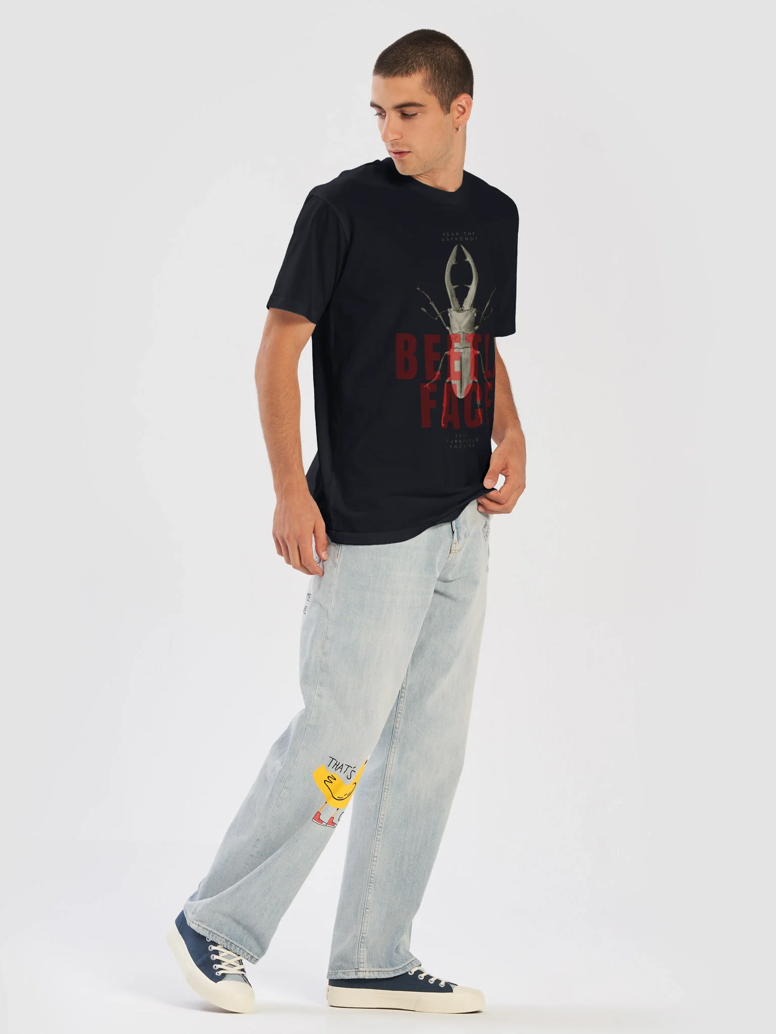 Bear the Astronot & Turntable Kachina BEETLE FACE T-shirt — view 3