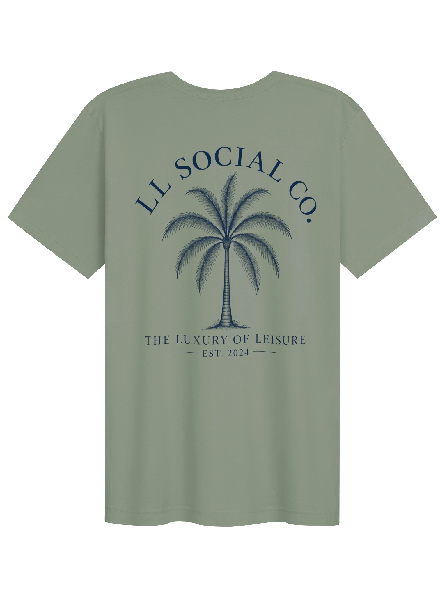 LL Social Co. Luxury of Leisure Essential Tee — Palm | Navy product image (18)
